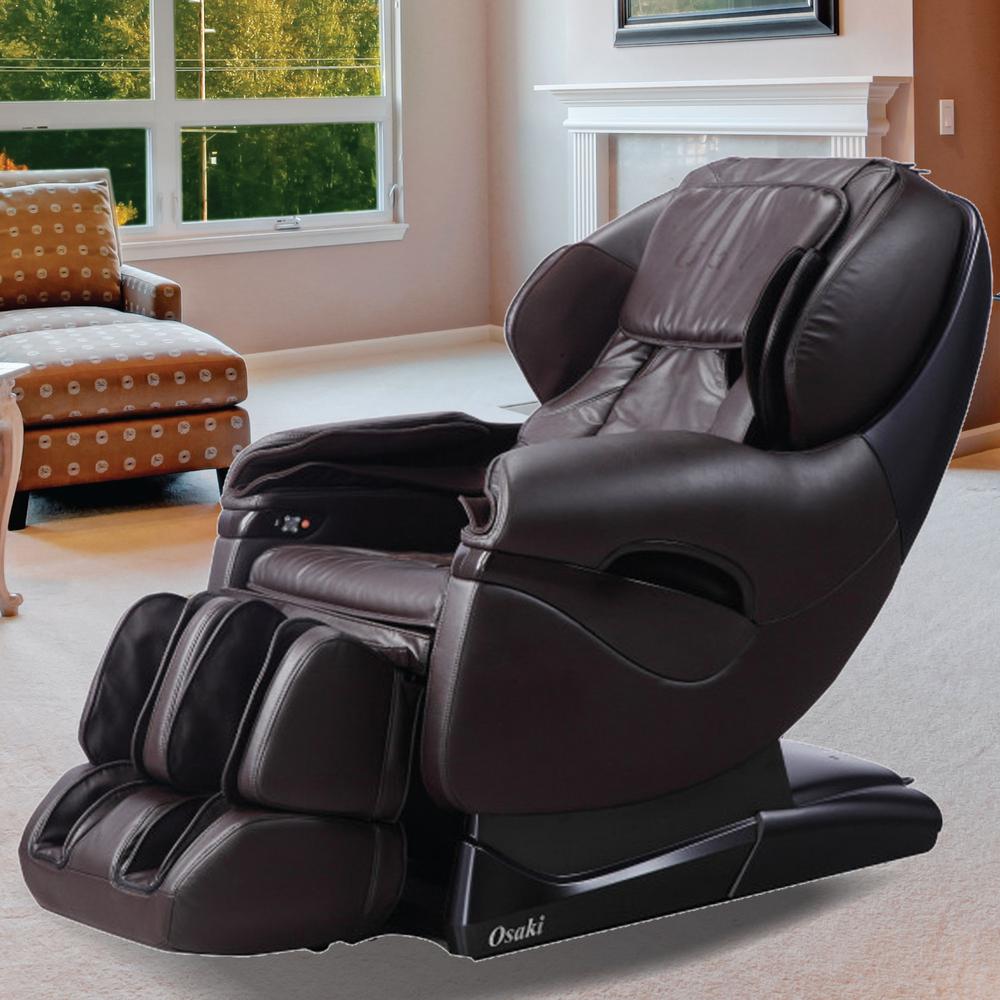 TITAN Pro Series Brown Faux Leather Reclining Massage Chair-TP ...