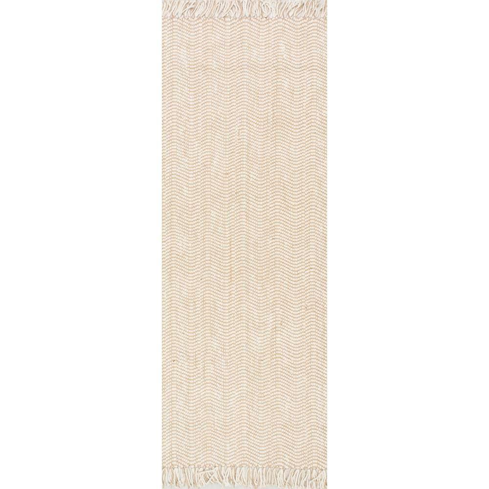 nuLOOM Don Jute With Fringe Natural 3 ft. x 8 ft. Runner RugNCNT01A