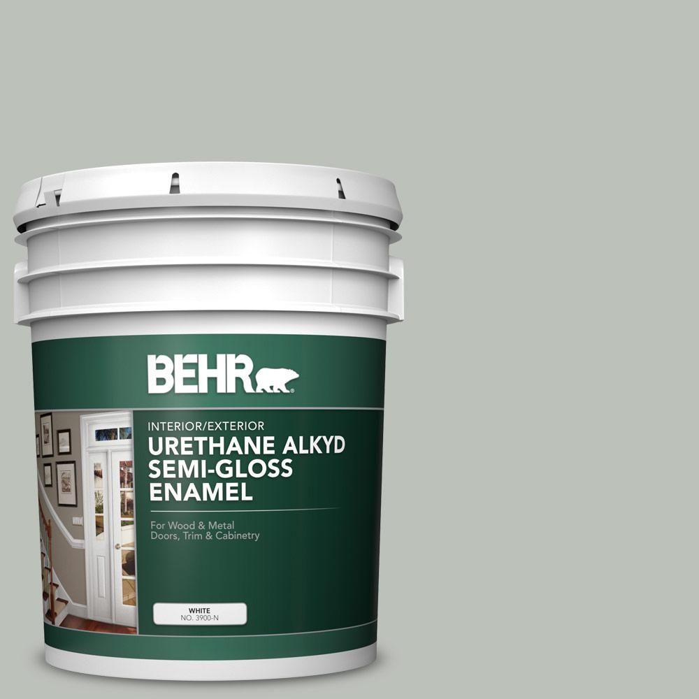 BEHR 5 gal. 710E3 Rhino Urethane Alkyd SemiGloss Enamel Interior/Exterior Paint390005 The