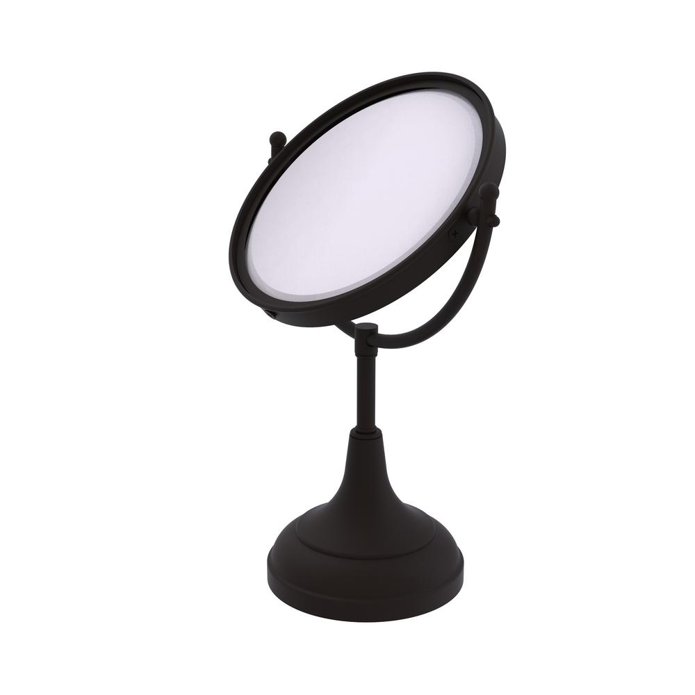 Allied Brass 8 In Vanity Top Single Makeup Mirror 3x Magnification Oil Rubbed Bronze