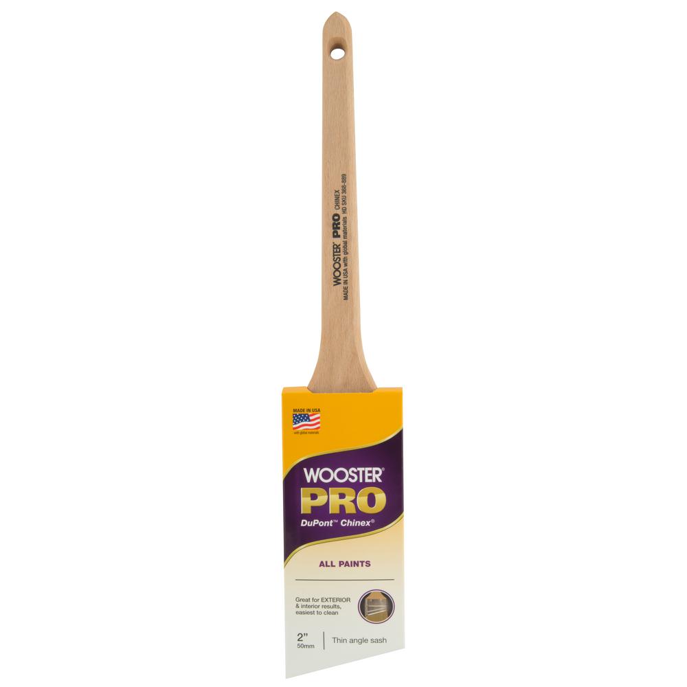 Wooster Pro 2 in. Chinex Thin Angle Sash Brush0H21210020 The Home Depot