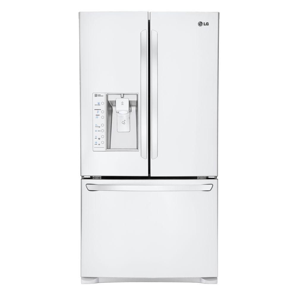 Whirlpool 36 in. W 27 cu. ft. French Door Refrigerator in White Ice