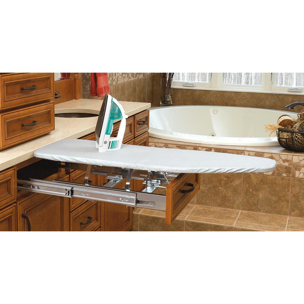 Pull Out Ironing Board Vanity Cabinet Home Foldable Drawer Storage Pull Out Ironing Board Vanity Cabinet Home Foldable Drawer Storage White Finish
