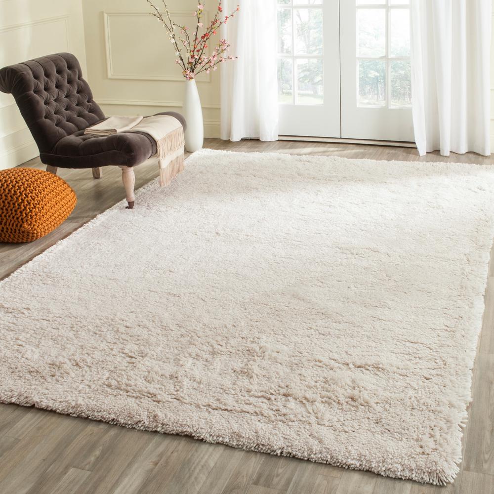 Safavieh Classic Shag Ultra White 8 ft. 6 in. x 11 ft. 6 in. Area Rug ...