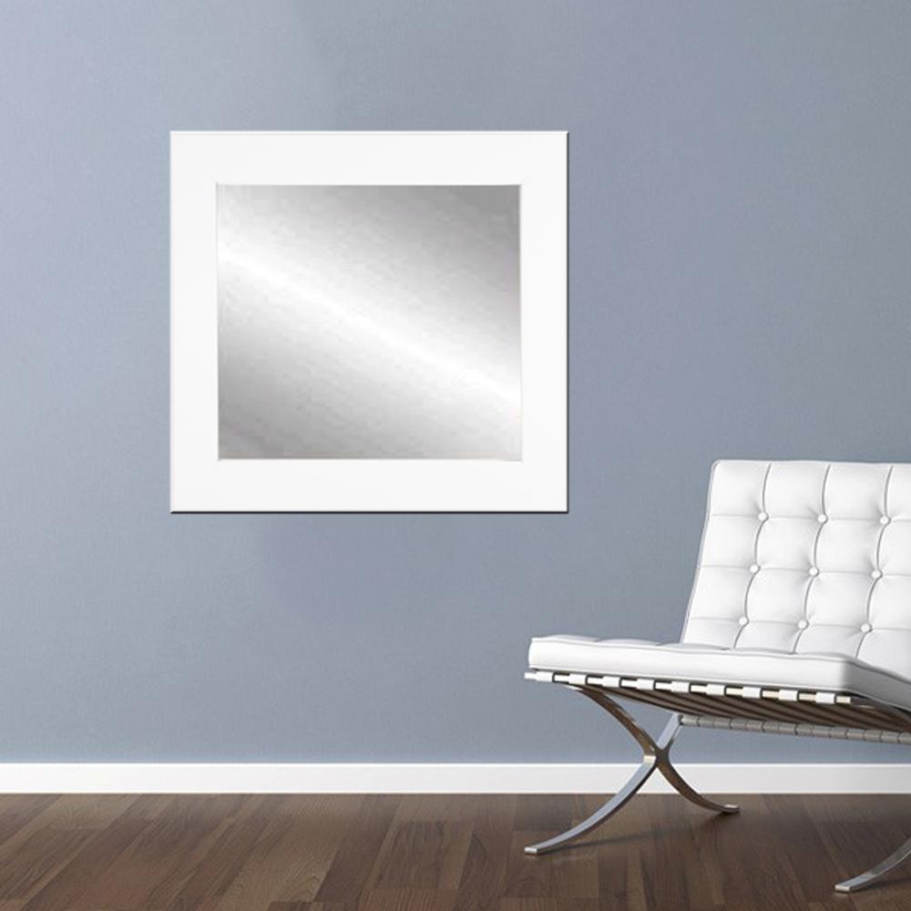 Classic White Framed MirrorBM003SQ The Home Depot
