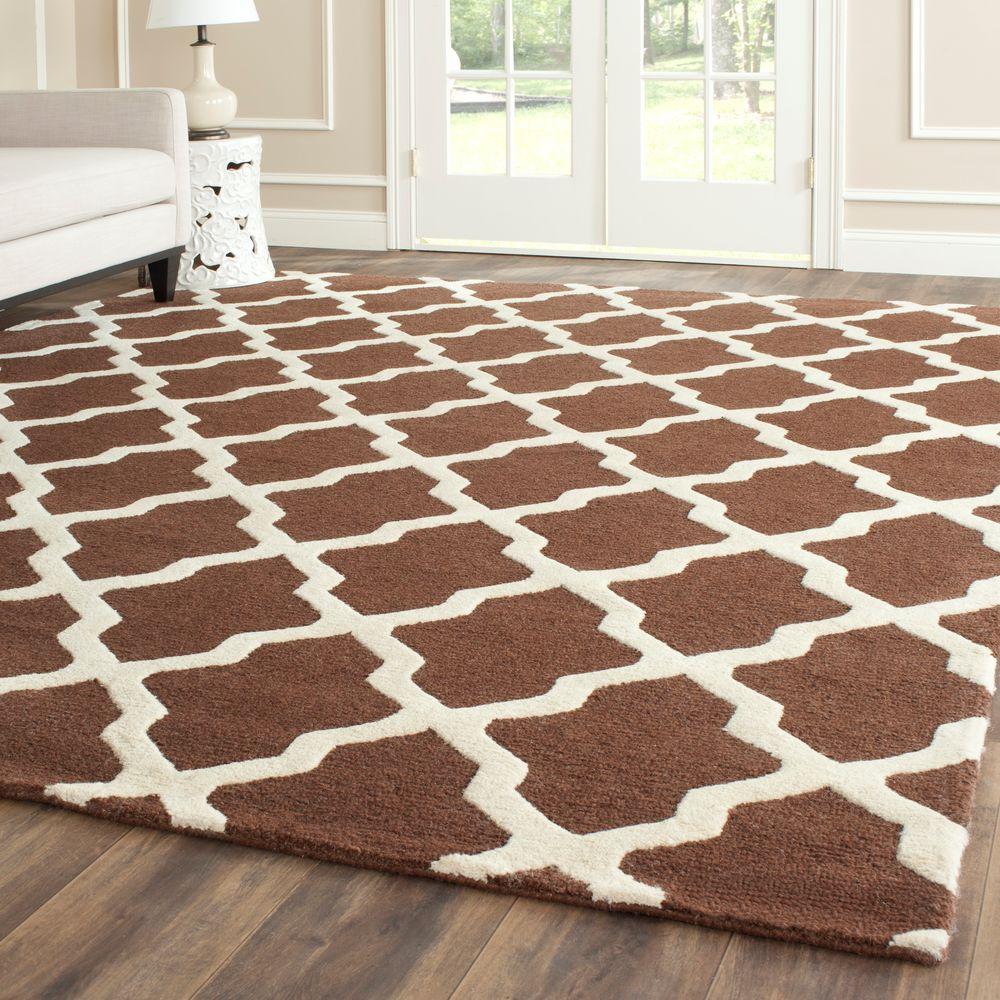 Safavieh Cambridge Dark Brown/Ivory 8 ft. x 10 ft. Area RugCAM121H8