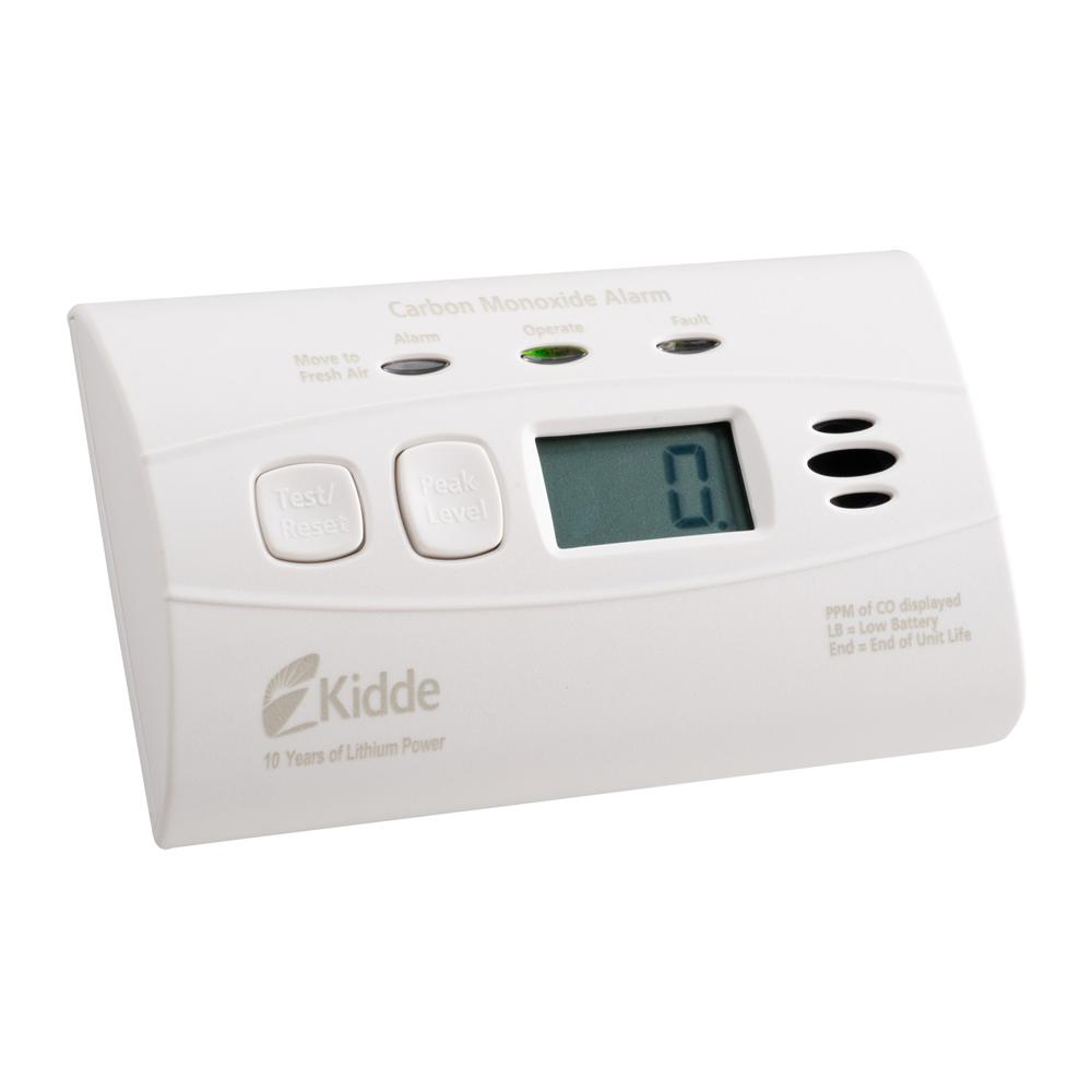 Kidde C3010D Worry-Free Carbon Monoxide Alarm with Digital Display & 10-Year Sealed Battery