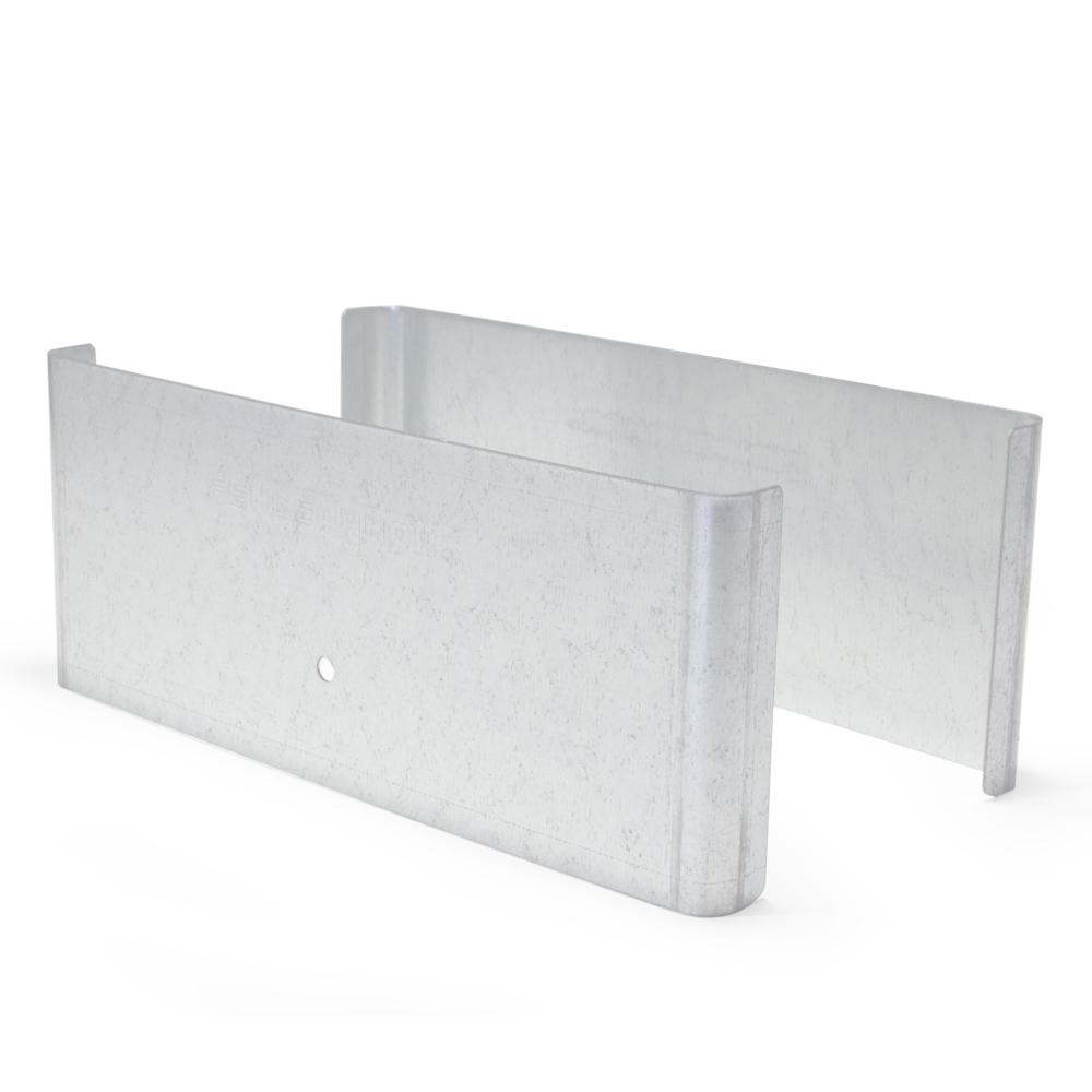 Fence Armor Galvanized Steel Demi Fence Post Guard 7.5 in. W x 3 in. H