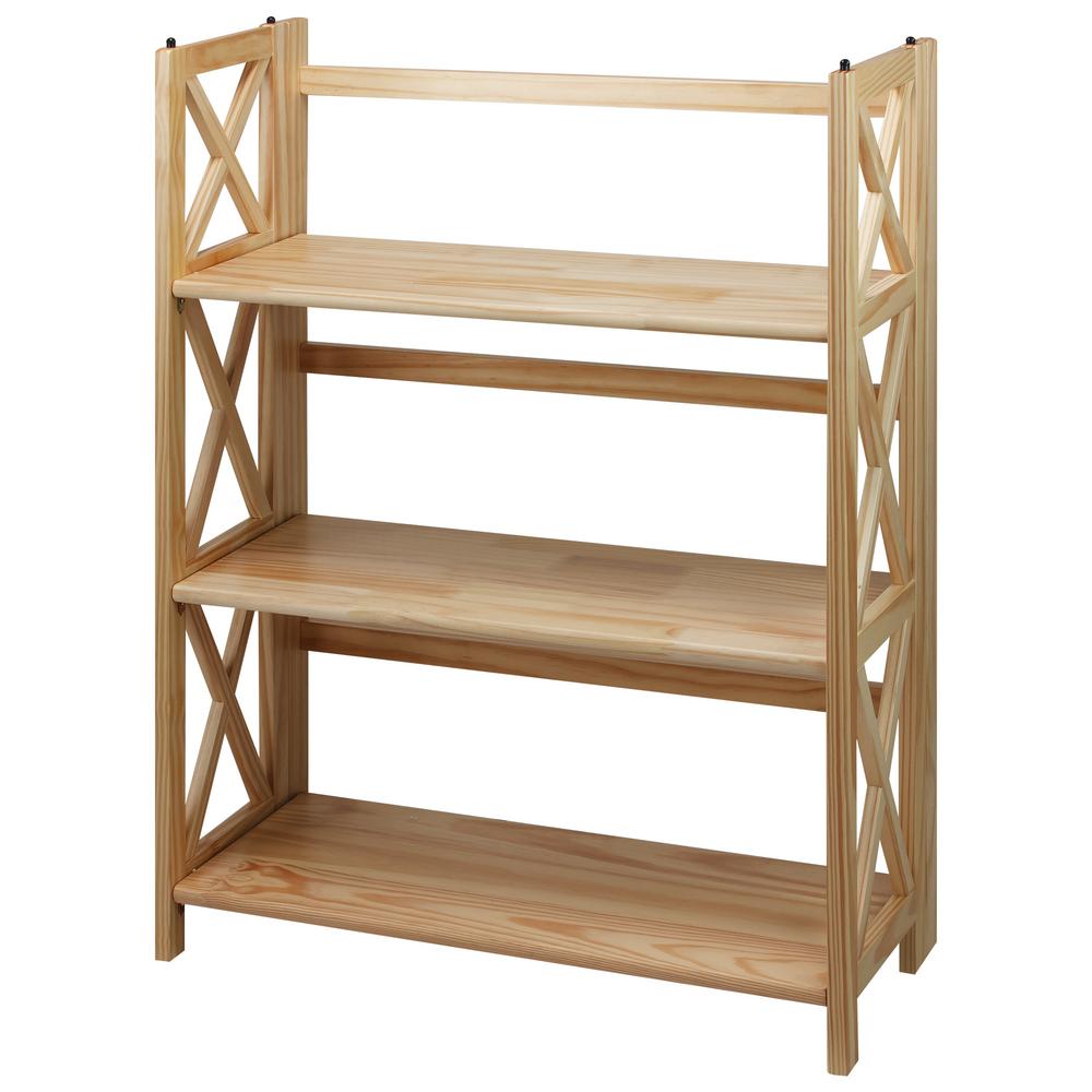 Casual Home 38 in. Walnut Wood 3shelf Etagere Bookcase33023 The