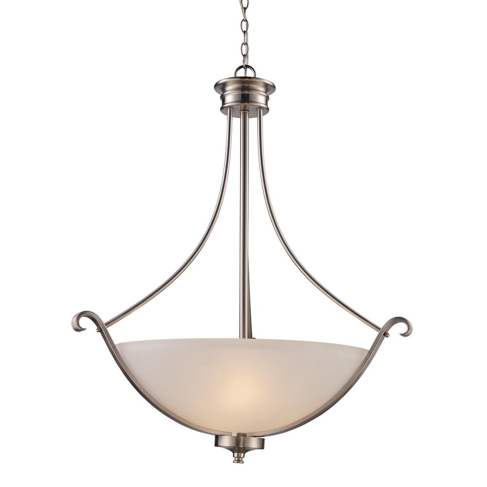 Sea Gull Lighting Dayna Shade 3-Light Brushed Nickel Pendant-65263-962 ...