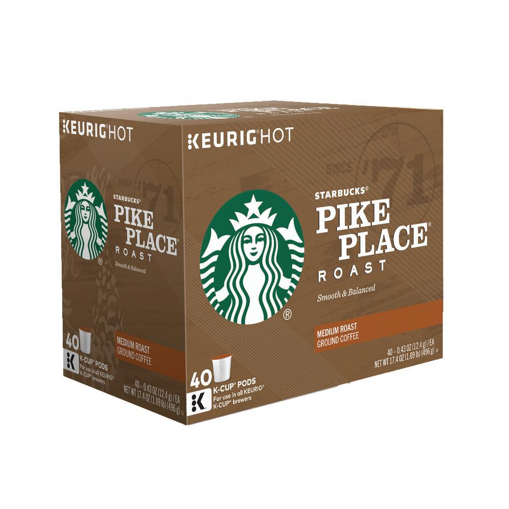 Starbucks Medium Roast Pike Place K Cups (40-piece) 5000057574 - The