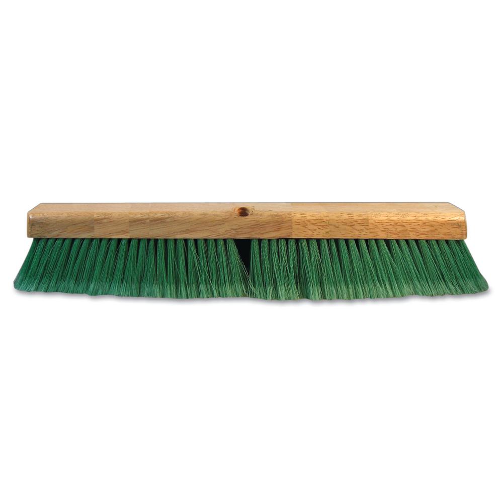 ProLine 24 inch Green Flagged Recycled Pet Plastic Push Broom Head by ProLine