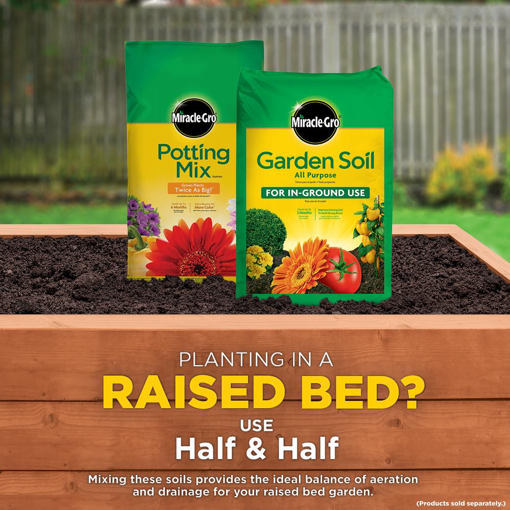 Miracle Gro Garden Soil All Purpose For In Ground Use 0 75 Cu Ft The Home Depot