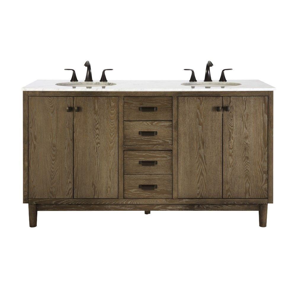 Home Decorators Collection Brisbane 61 in. W x 22 in. D Double Bath