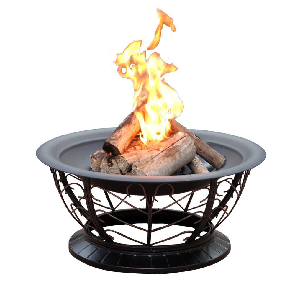 Jeco 30 in. Scroll Steel Fire PitFP004 The Home Depot