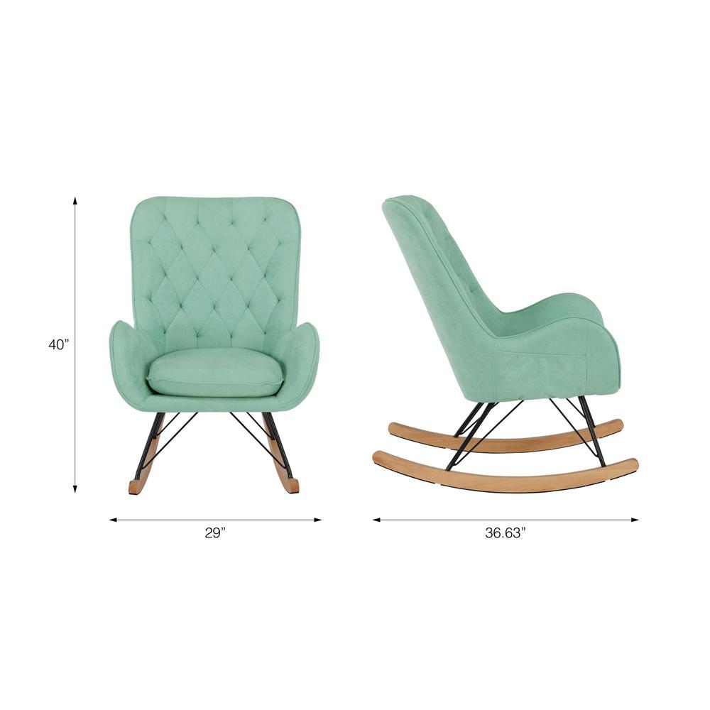 teal glider rocker