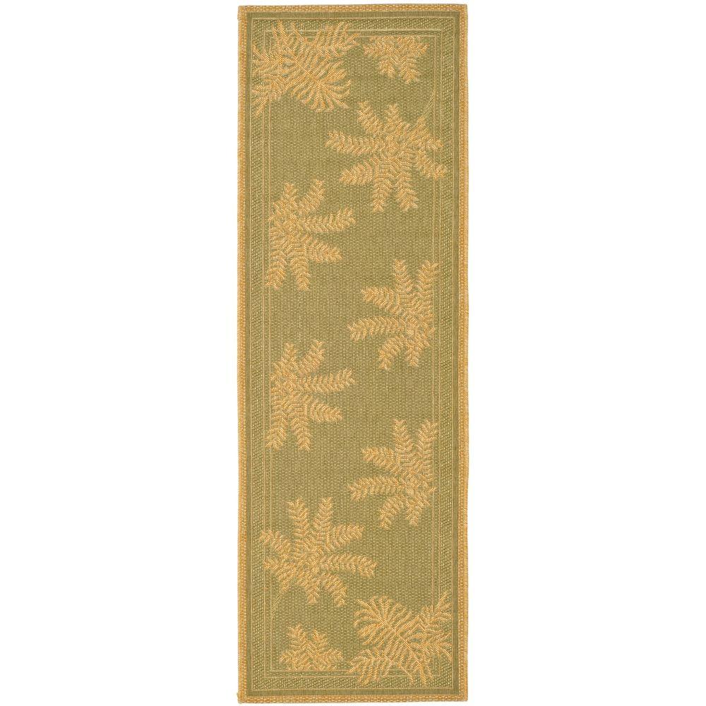 green outdoor runner