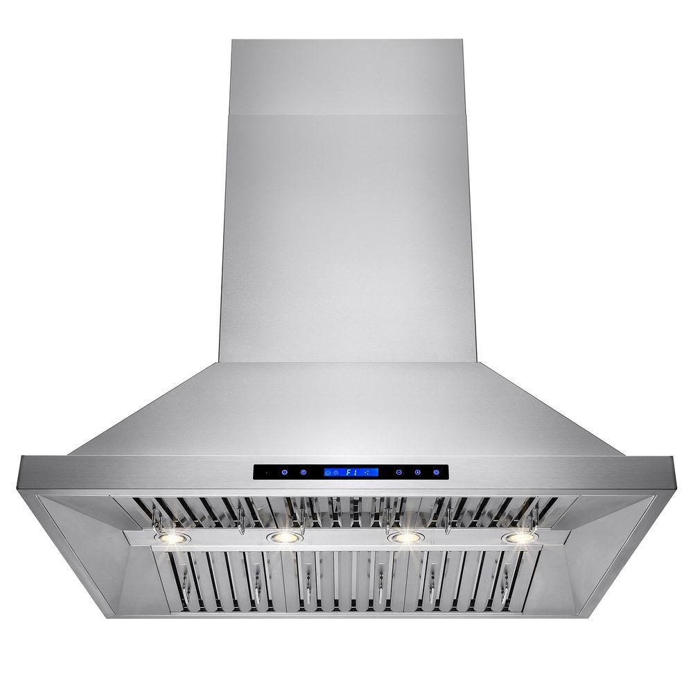 AKDY 48 in. Dual Motor Kitchen Wall Mount Range Hood in Stainless Steel