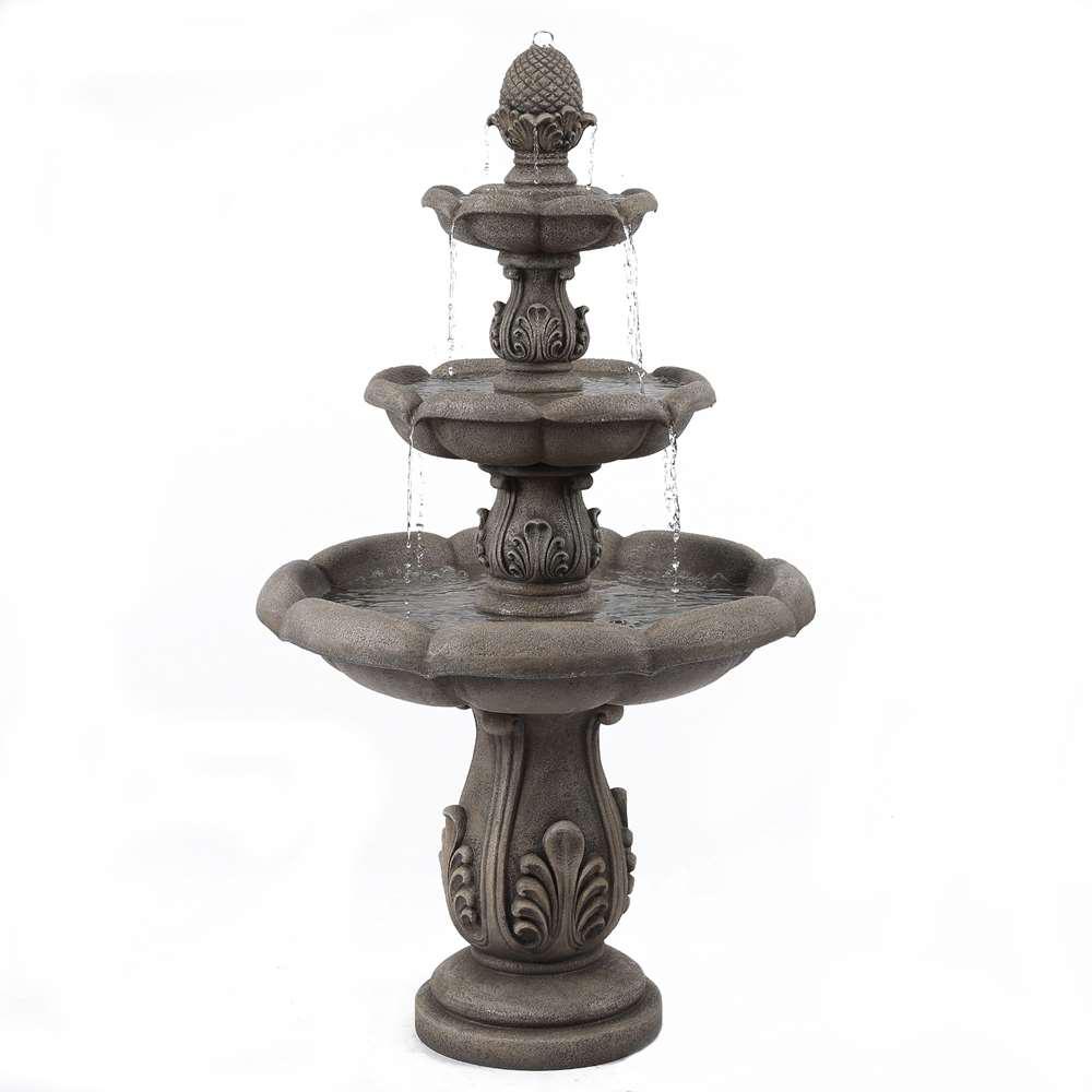 Winsome House Pineapple 3-Tier Outdoor Fountain-WHF900 - The Home Depot