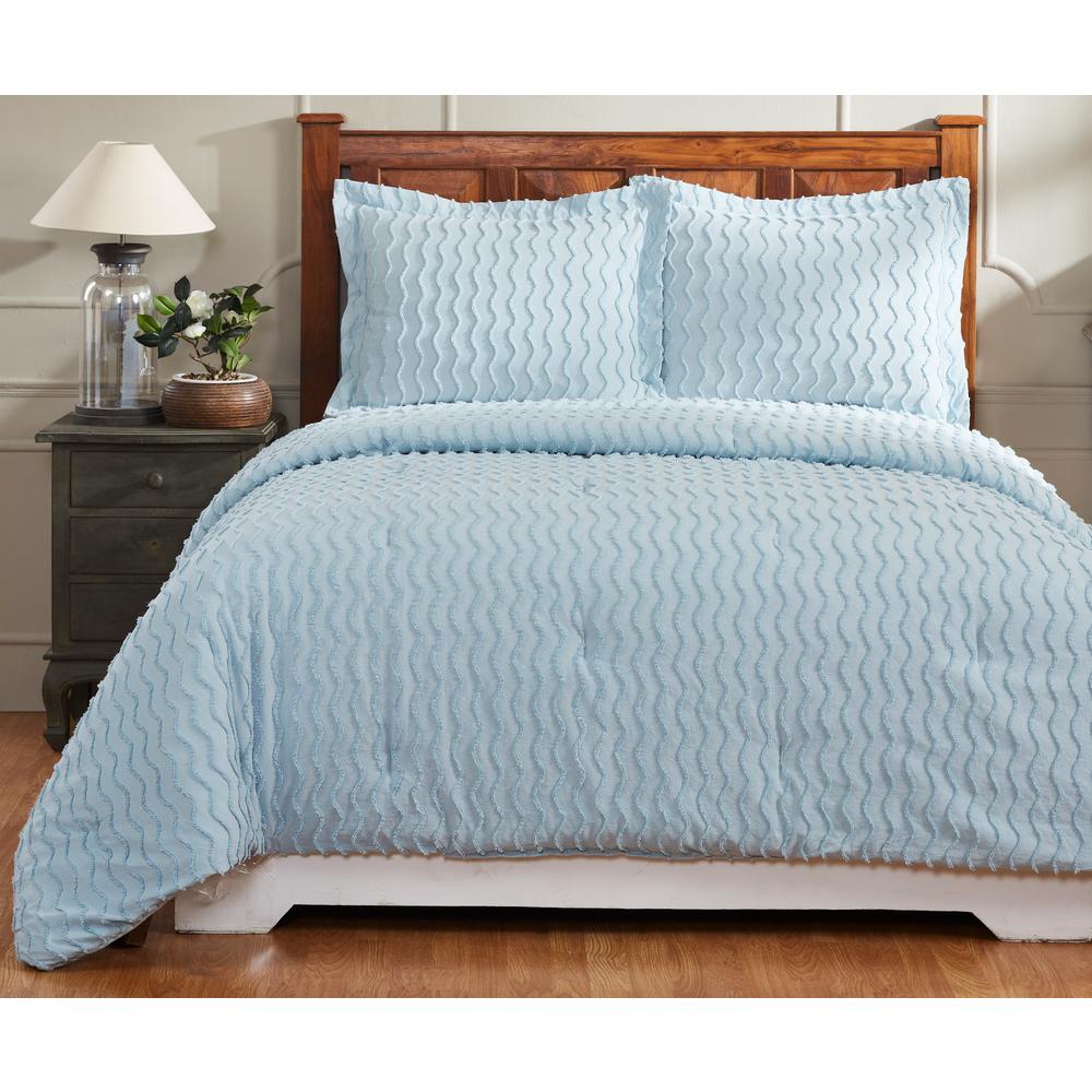 Better Trends Isabella Blue Queen Full Comforter Ss Quisqfbl