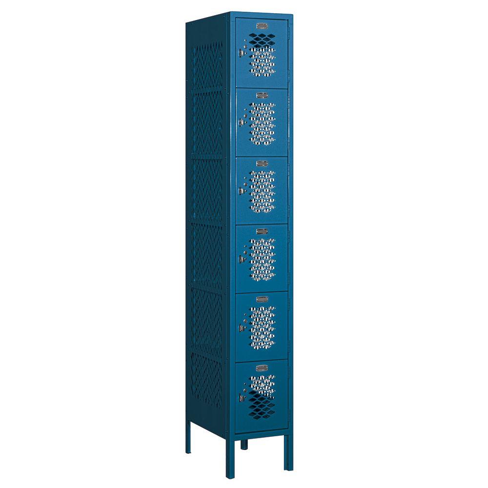 Salsbury Industries 62000 Series 12 in. W x 78 in. H x 18 in. D 2-Tier Metal Locker Unassembled ...