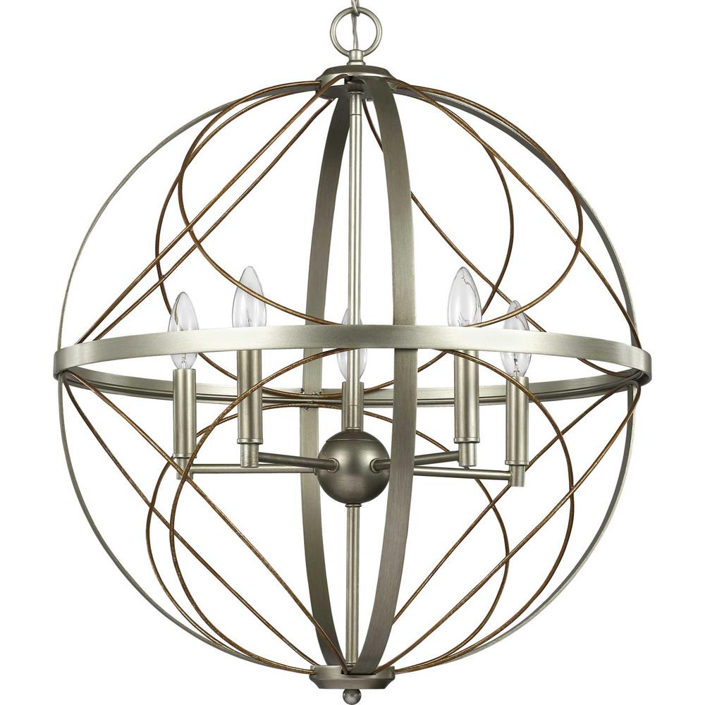 Progress Lighting Brandywine Collection 3Light Silver Ridge Pendant