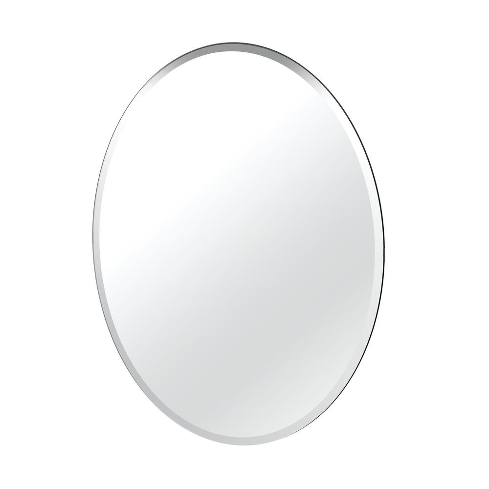 Gatco Flush Mount 32 In X 24 Frameless Oval Mirror 1801 The Gatco Flush Mount 32 In X 24 Frameless Oval Mirror 1801 The Home Depot