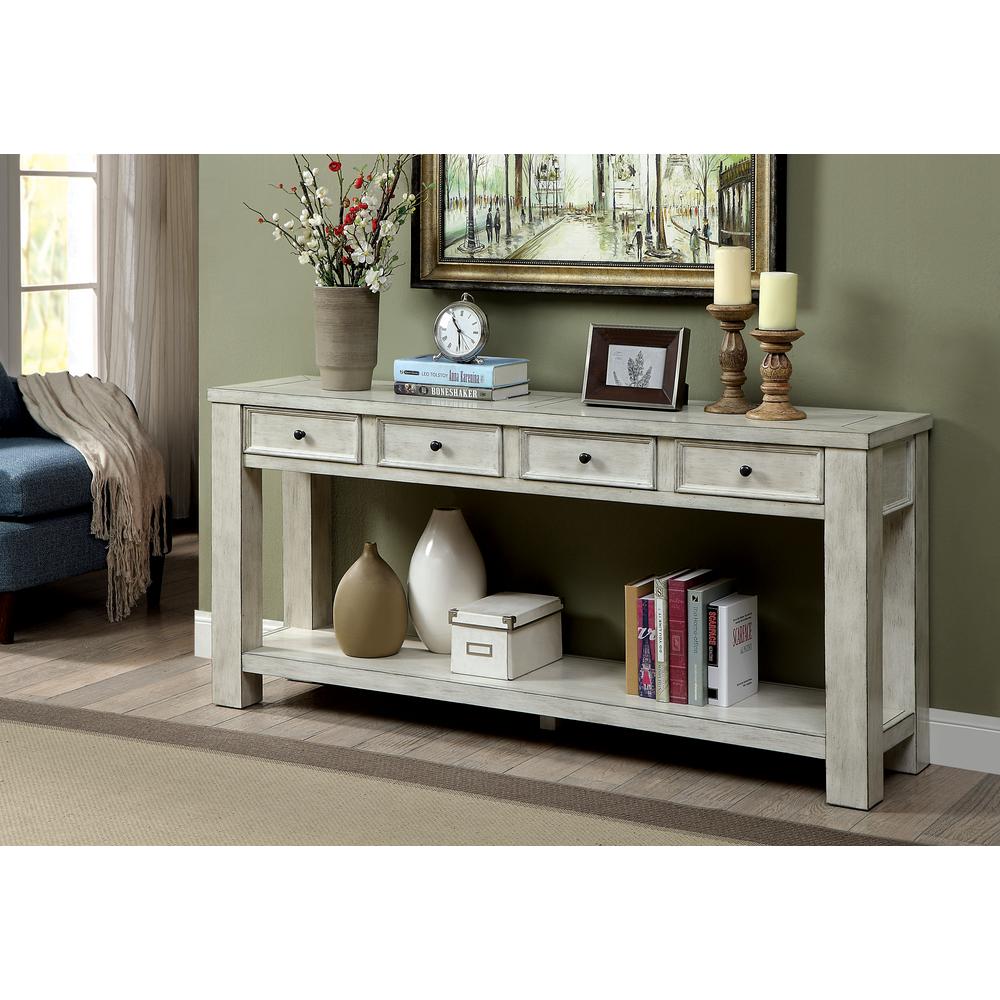 Furniture Of America Alexis Antique White Sofa Table Idf 4327wh S America Alexis Antique White Sofa Table