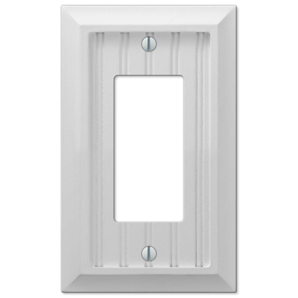 Hampton Bay Cottage 1 Gang Decora Wall Plate White Composite Wood Hampton Bay Cottage 1 Gang Decora Wall Plate White Composite Wood