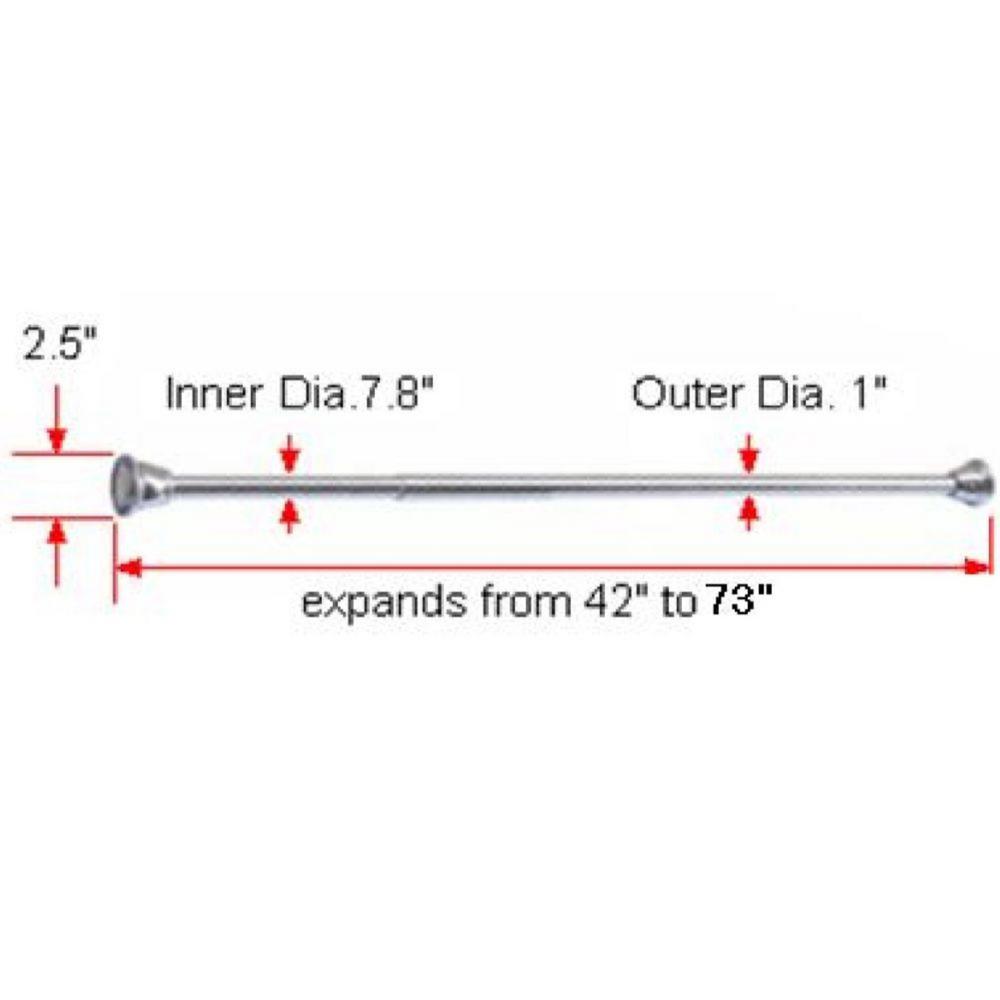 Design House 42 In 73 In Steel Adjustable Shower Curtain Rod
