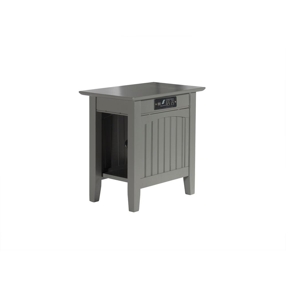 Atlantic Furniture Nantucket Grey Chair Side Table With Charger Atlantic Furniture Nantucket Grey Chair Side Table With Charger Ah13319 The Home Depot