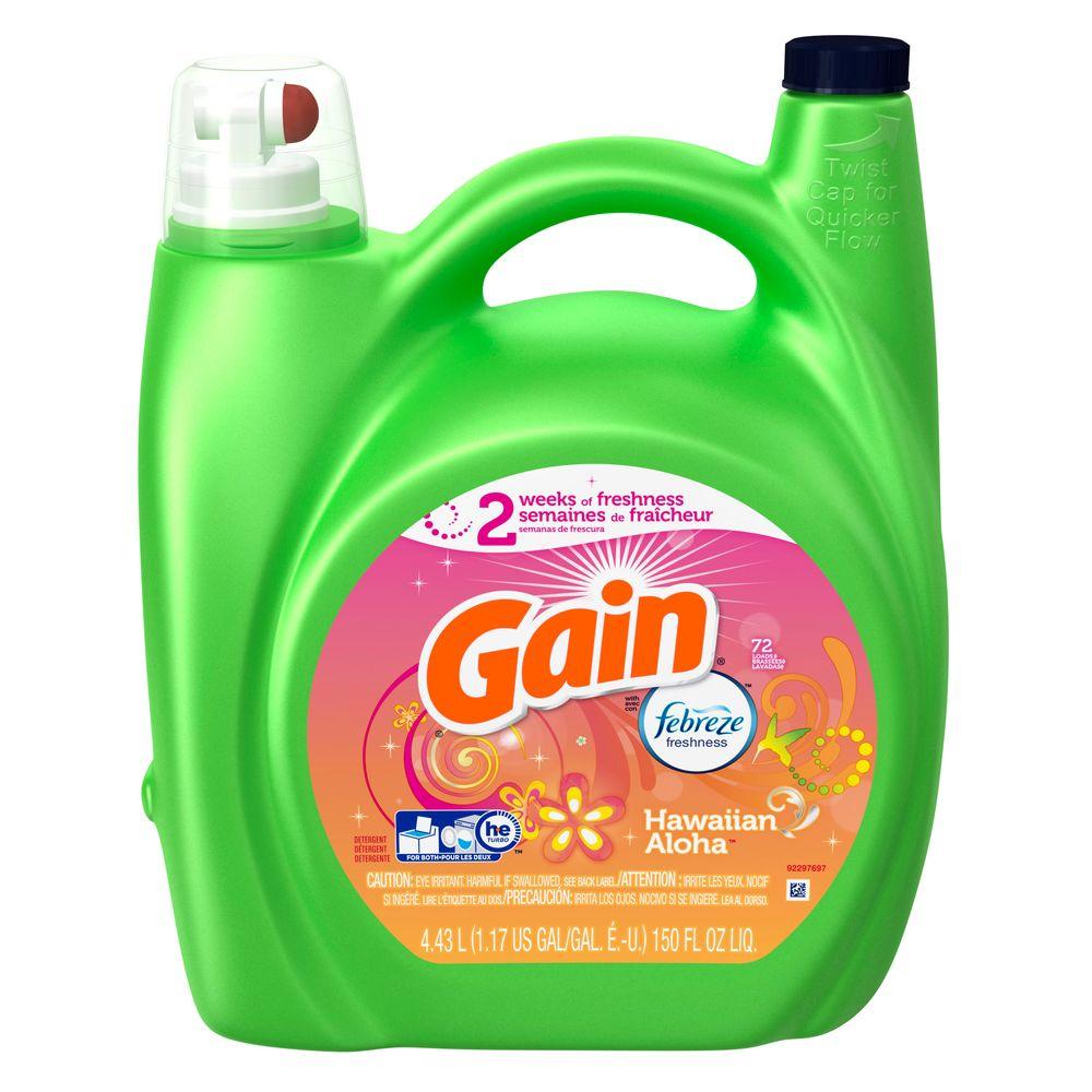 Gain 150 oz. Hawaiian Aloha High Efficiency Liquid Laundry Detergent