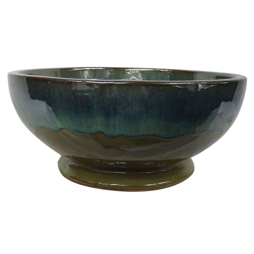 12 in. Dia Assorted Color Ceramic Caspian Bowl PlanterCR1077512C