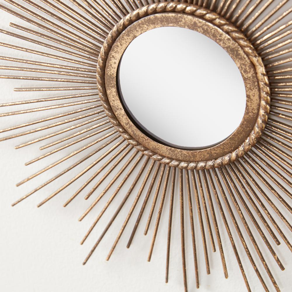 Daria Sunburst Metal Wall Mirror Set Of 3 U18868st The Home Depot Daria Sunburst Metal Wall Mirror Set Of