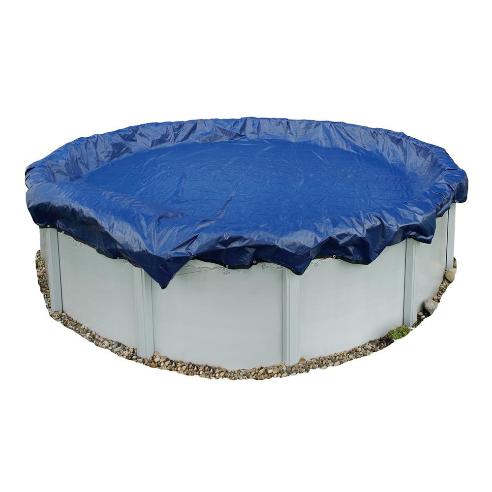 Robelle Economy 18 Ft Round Blue Solid Above Ground Winter Pool Cover 3618 The Home Depot