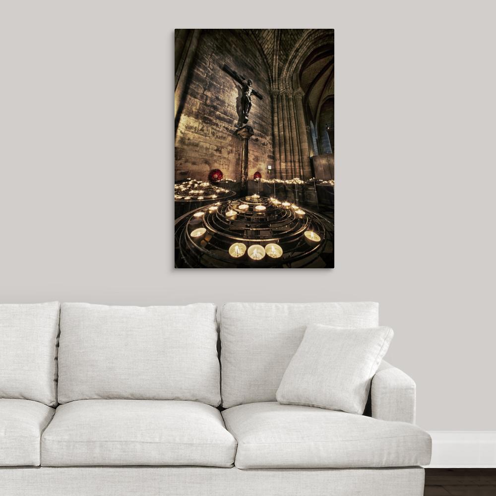 Inside The Notre Dame Cathedral By Scott Stulberg Canvas Wall Art