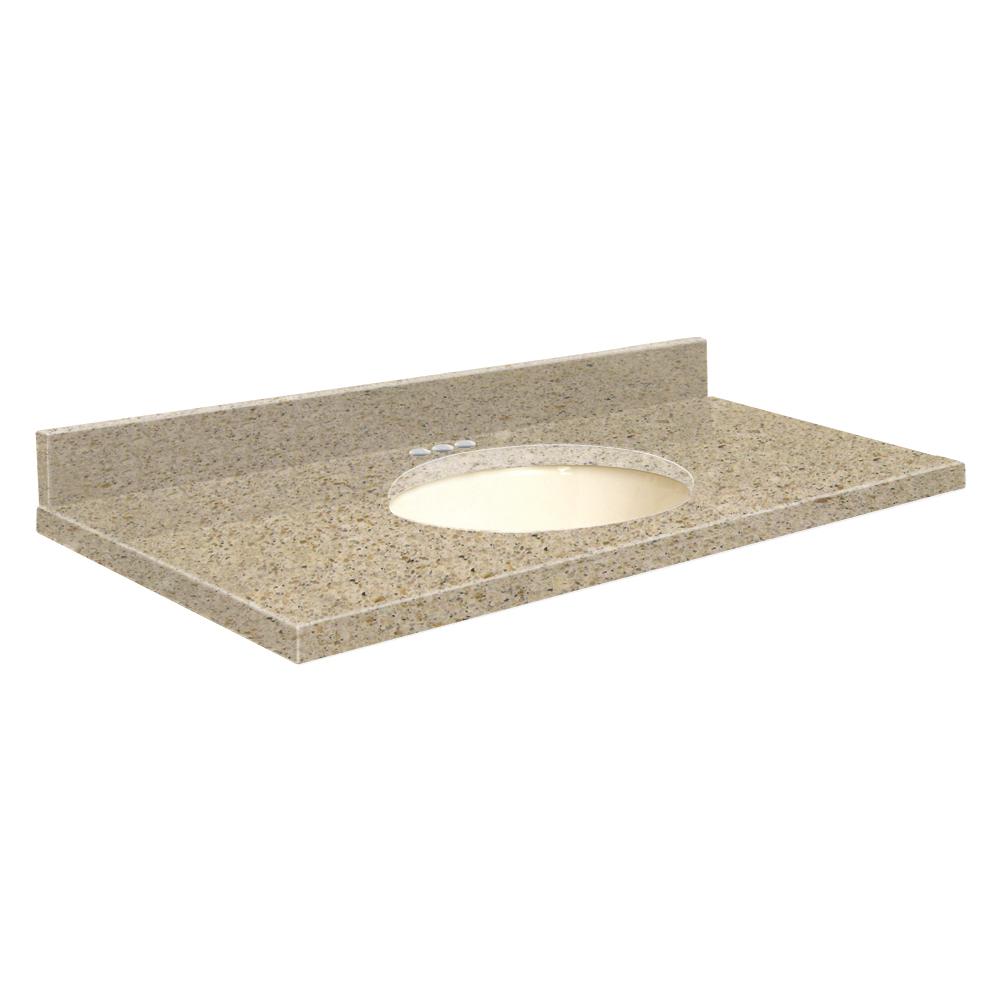 Transolid 31 In W X 22 D Quartz Vanity Top Soro Coast Quartz Vanity Top In Soro Coast
