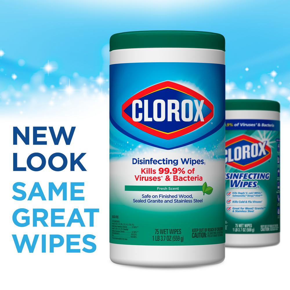 Clorox 75 Count Fresh Scent Bleach Free Disinfecting Wipes