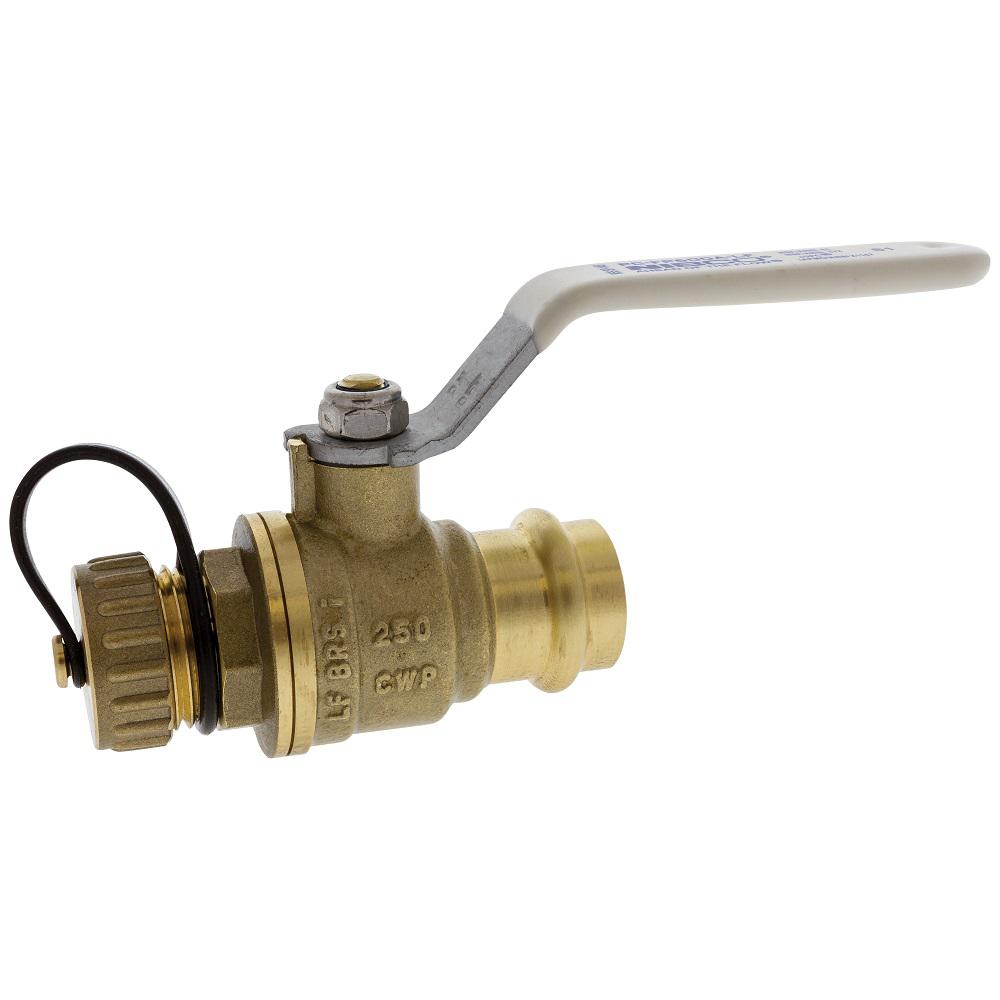 NIBCO 1/2 in. x 1/2 in. Brass Alloy Lead Free Full Port Press x Press
