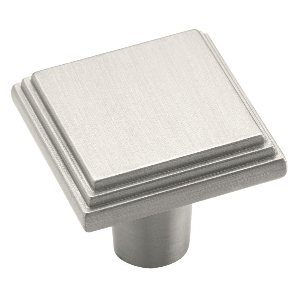 Amerock Manor 1 in. Satin Nickel Square KnobBP26117G10 The