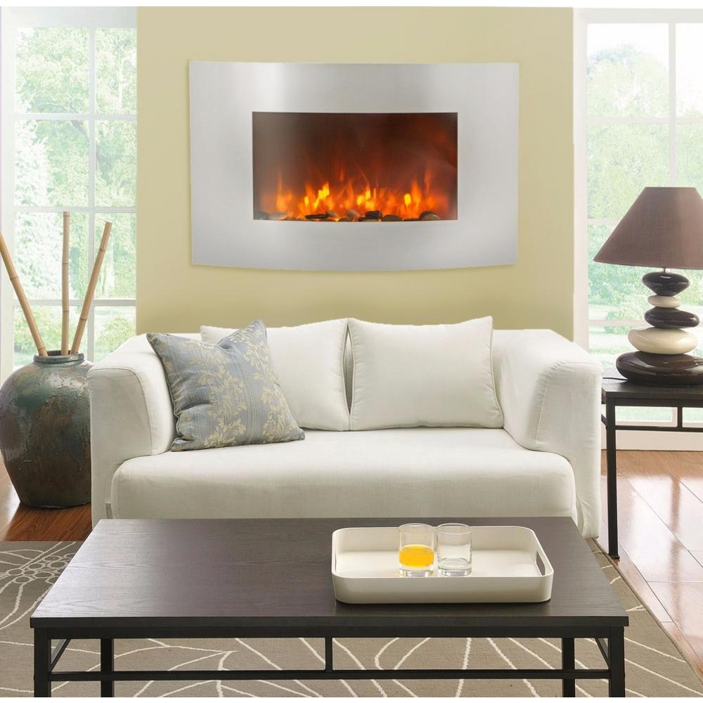 Xtremepowerus 35 In 1500 Watt Electric Wall Mount Fireplace