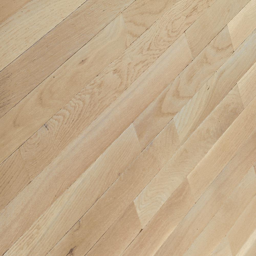 Bruce Bayport Oak Winter White 3/4 in. Thick x 3-1/4 in. Wide x Varying Length Solid Hardwood ...