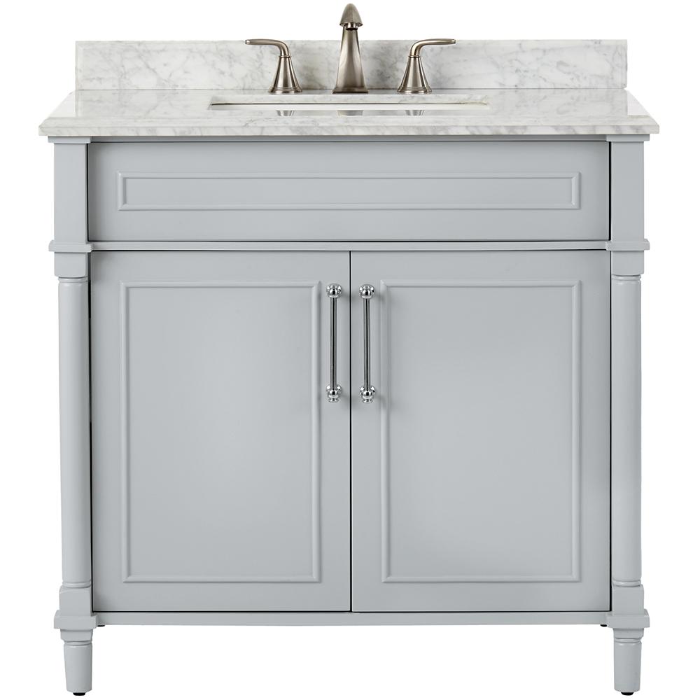 Home Decorators Collection Clinton 36 in. W Single Vanity in Almond