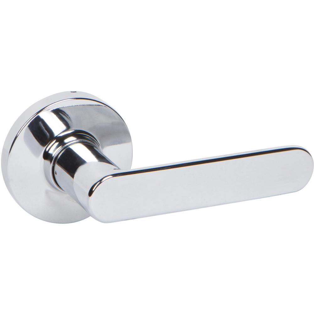 Delaney Vl Series Contemporary Style Polished Chrome Straight Single Dummy Door Lever D54556 The Home Depot