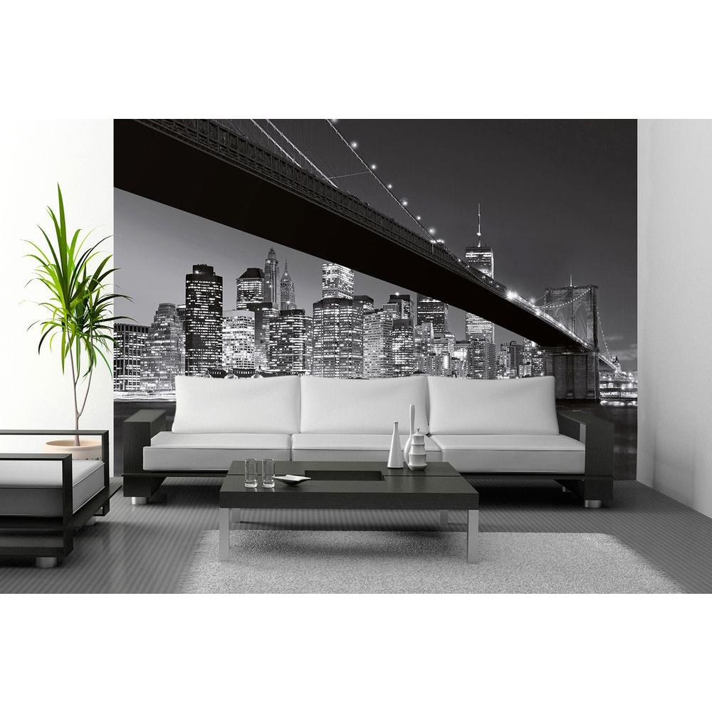 144 in. H x 100 in. W Brooklyn Bridge New York Wall Mural