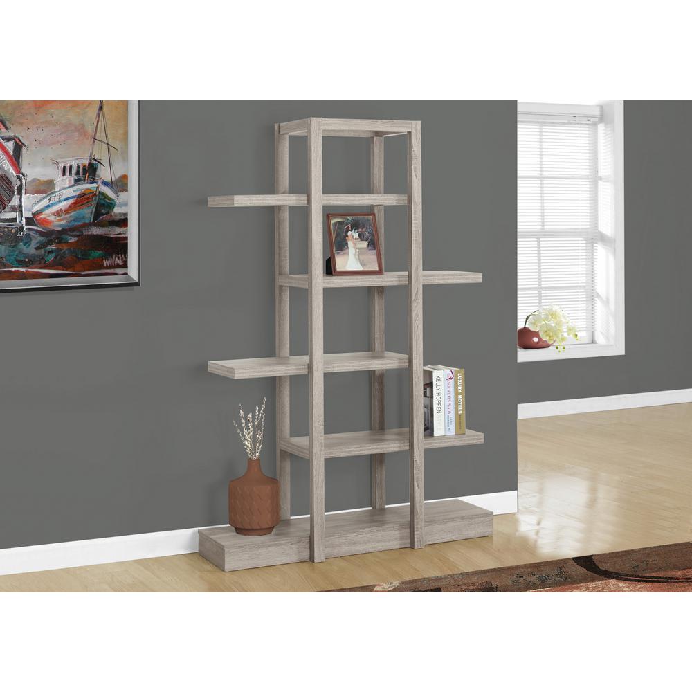 Monarch Specialties 5Shelf Dark Taupe Display EtagereI 2539 The