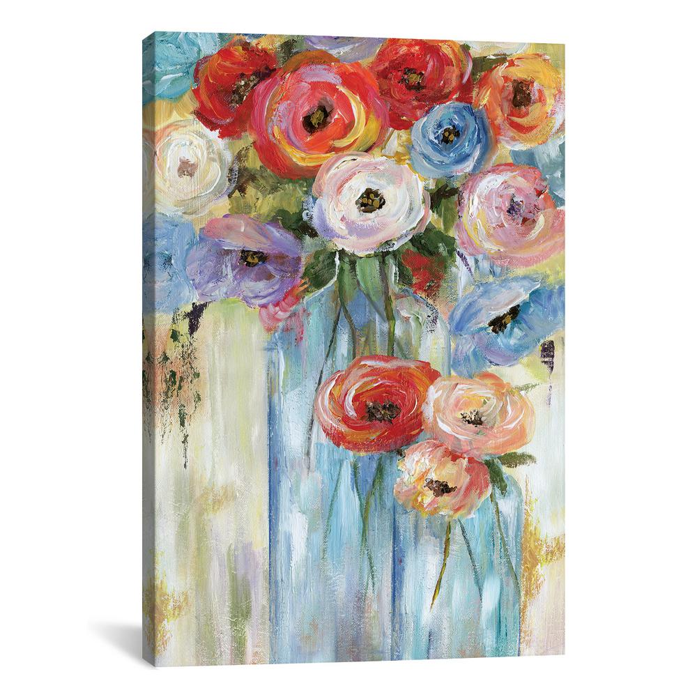 iCanvas "Bottles And Blooms" by Nan Canvas Wall Art SNH791PC318x1 The Home Depot