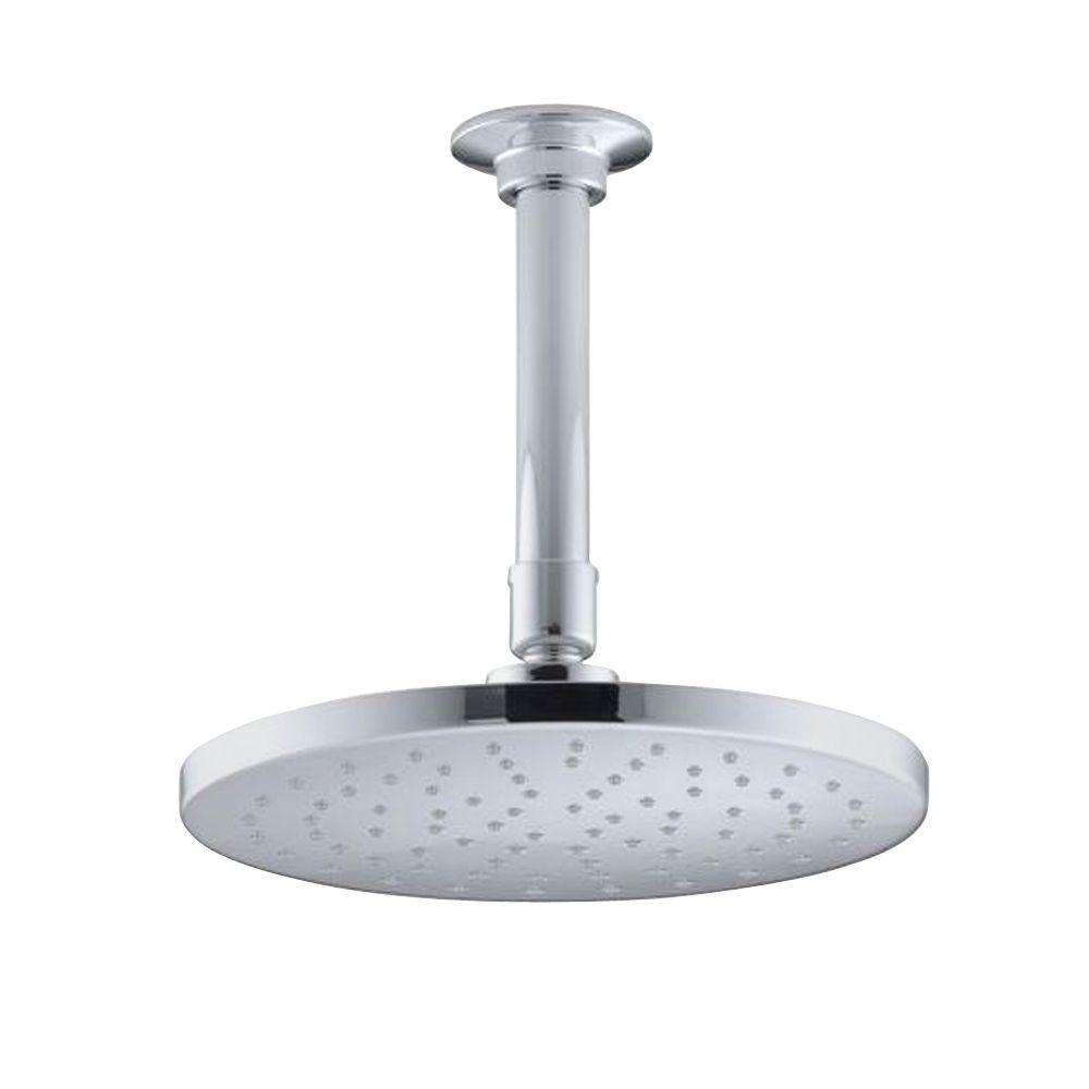 KOHLER Contemporary 1 Spray Single Function 8 In Round Showerhead In   Polished Chrome Kohler Fixed Shower Heads K 45201 Cp 64 1000 