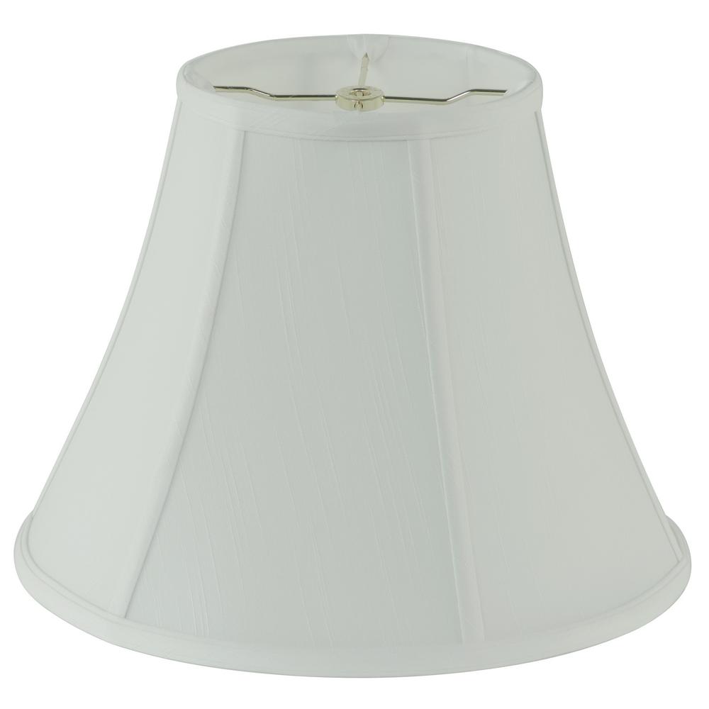Modern Lamp Shades Lamps The Home Depot H White Linen Bell Lamp Shade