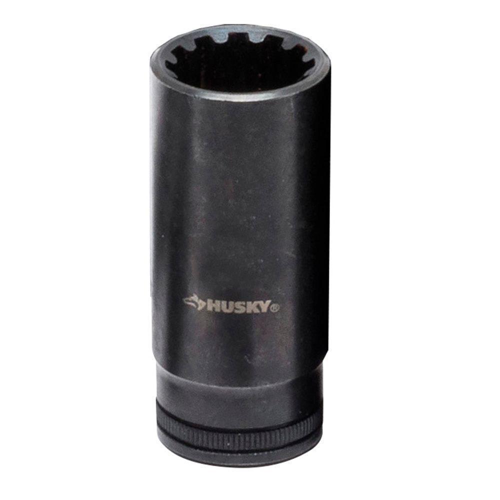 Husky 3/8 in. Drive 9/16 in. Knurl Grip Deep Universal Socket